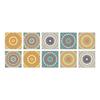 10-Pack European Style Floral Tile Wall Stickers for Living Room and Bathroom - Self-Adhesive PVC Crystal Film