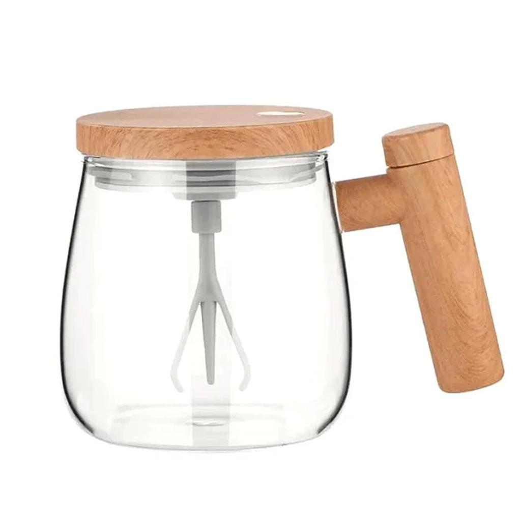 400ml Electric High Speed Mixing Coffee Cup Automatic Rotatble Mixing Mug Glass High Capacity Coffee Blending Cup For Home
