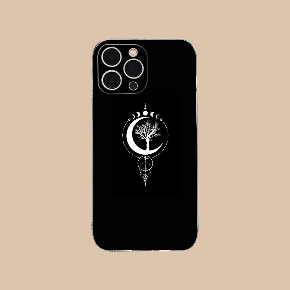 Sun Moon Mobile Cell Phone Case for iPhone 17 16 15 14 13 12 11 X XR XS Air Pro Max Plus Mini Clear Colorful Cover Cellphones