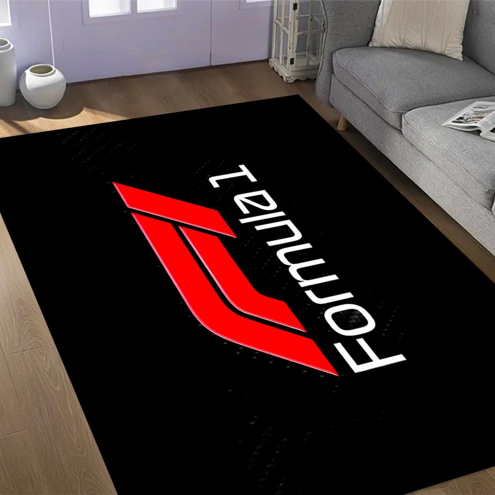 Tappeti Antiscivolo a Tema Icone di Velocità Formula 1 - Decorazioni per la Casa in Poliestere, Adatti per Camere da Letto, Soggiorni, Ingressi, Studi e Decorazioni