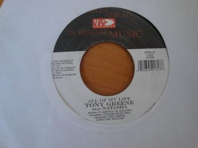 7-Zoll Schallplatte TONY GREEN, NATASHA - All Of My Life VPS9134 VP Records US Reggae, Ska & Dub Gebraucht