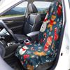 Beach Travel Front Seat Towel Sleeve , Absorbent Car Seat Cover with Hooded Top, Washable Full-Cover Form for Drivers
