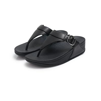 LULU NASTAVITELNÉ KOŽENÉ SANDÁLY NA ŠTÍTKU/ES8-090/All Black