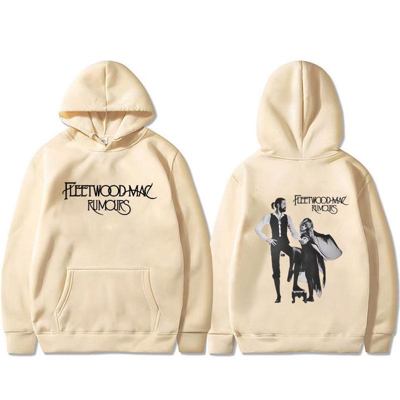 Rockband Fleetwood Mac Rumours Album Grafik Hoodie Stevie Nicks Kapuzen-Trainingsanzug Herren Lässig Fleece Baumwolle Übergroße Kapuzenpullover