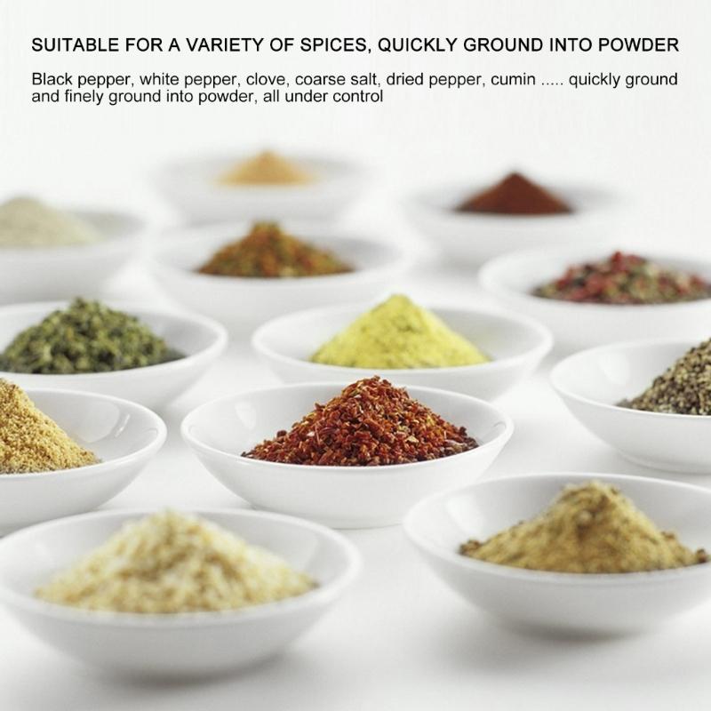 Manual Salt and Peppers Mill Set Manual Salt and Peppers Grinder Wood Texture Adjust Mill Suitable for Kitchen Cooking