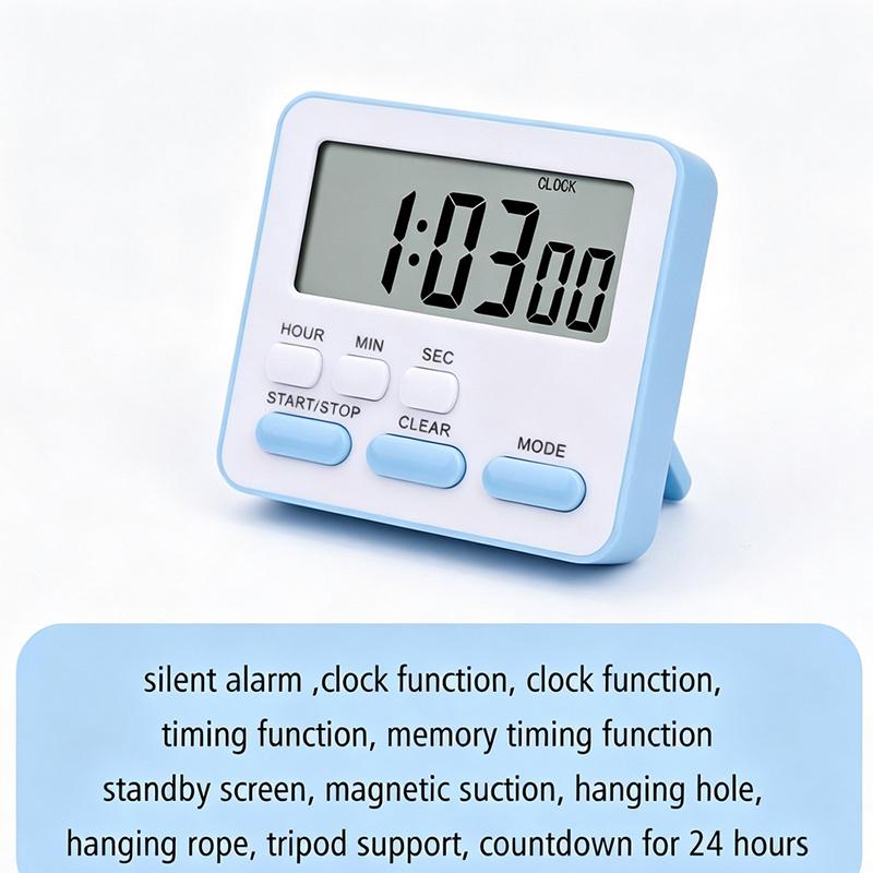 Digital Display Cooking Alarm Clock Kitchen Timer Sleep Stopwatch Clock House Countdown Kids Student Learning Time Manager