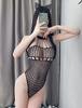 Perforated Teddy Body Fishnet Lingerie Beautiful Exposing With Cat Ears [HiSexy] Underwear, Women's, Stocking, Tights, Set, Extreme, Erotic,