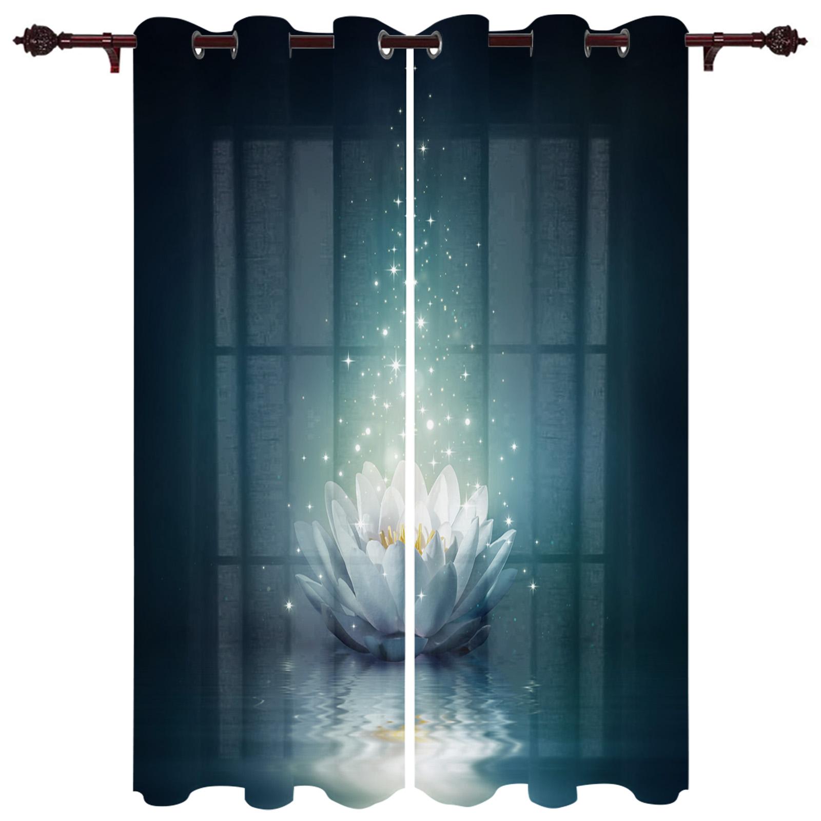 Шторы на окна Zen Stones White Lotus Home Decor Шторы для спальни Шторы на кухню Шторы — фото 10