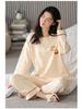 Women's Long-Sleeve Padded Pajamas, Cute Cartoon Style, Large-Size, Spring & Autumn Homewear, 2024 New Collection.