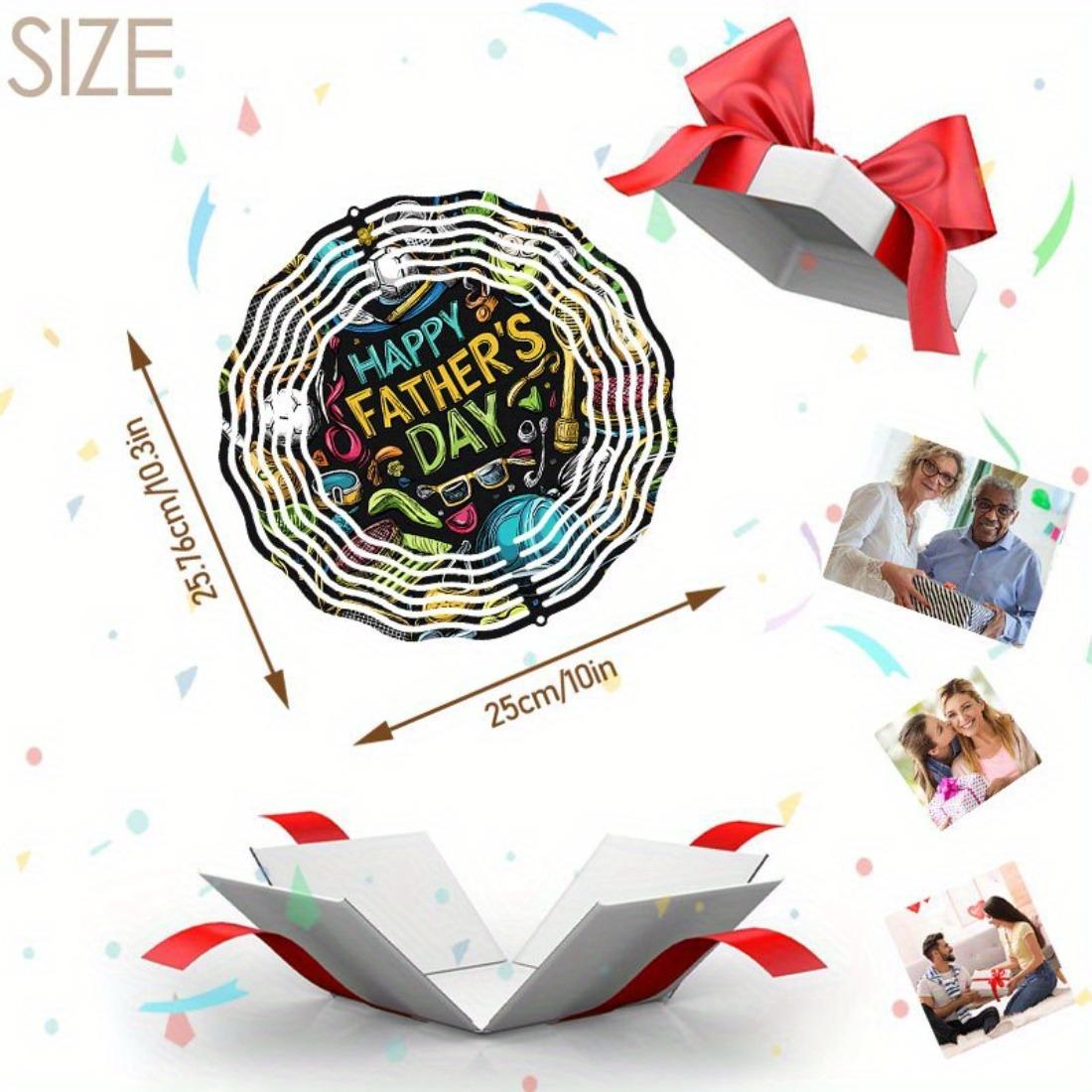 

3D Мандала Колокольчик ветра для подарка на День отца Прочный металлический подвесной декор с красочным дизайном инструментов для сада, патио, мастерской, для дома и улицы