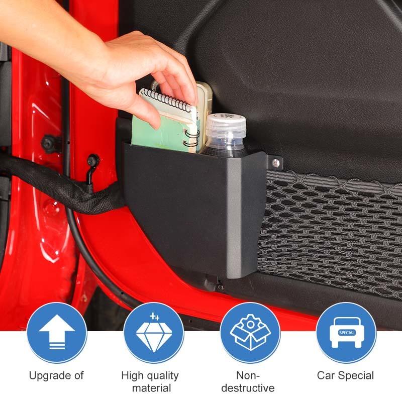 Front Door Pocket Storage Box For Jeep Wrangler JL For JT Gladiator 2018-2023 Organizer Container Stowing Tidying Accessories