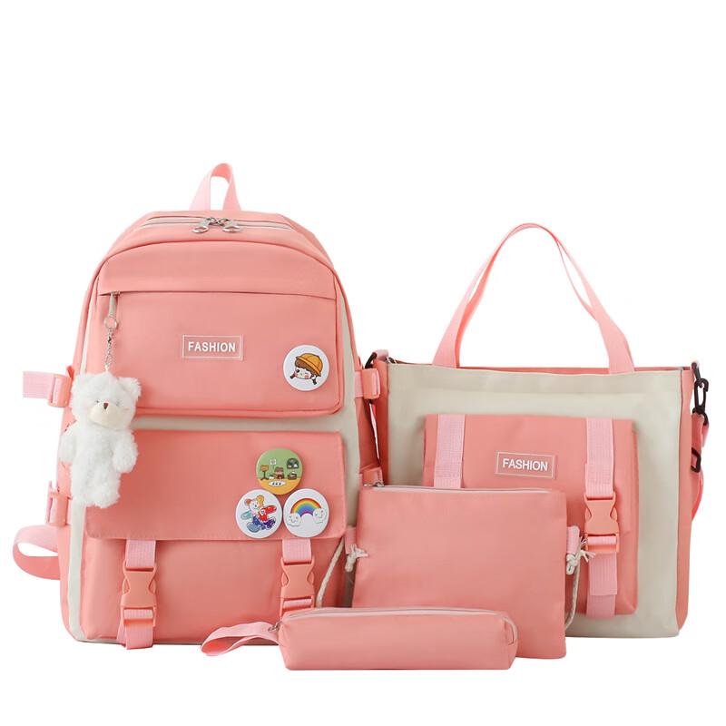 Girls  Large Capacity 4-Piece School Backpack Set