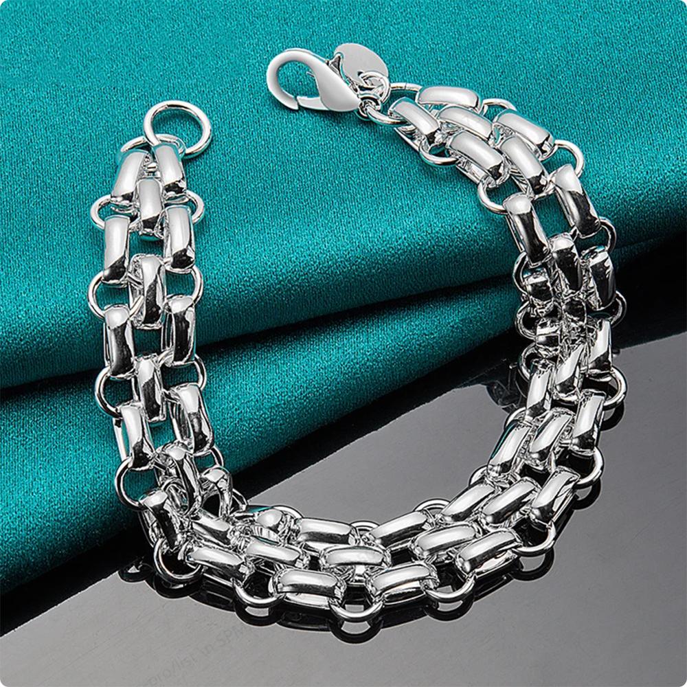 Neues 925er Silber Charm Klassisches 8 Zoll Armband Für Männer Frauen Mode Hochzeit Verlobung Geschenke Party Schmuck
