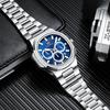 Stainless Steel Man Watch Leisure Fashion Quartz Wrist Watches Waterproof Outdoor Multifunctional Business Watch