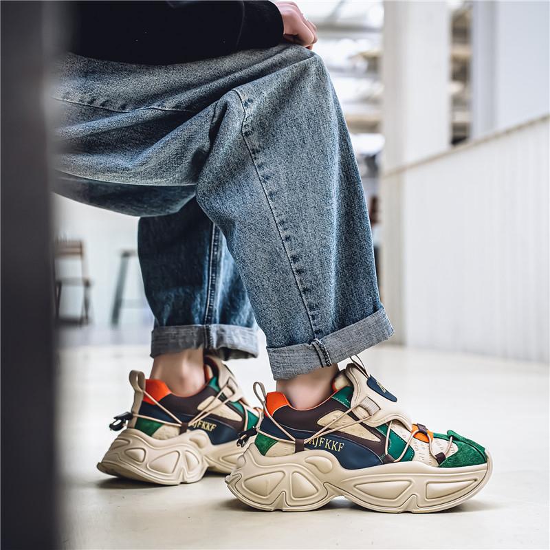 Men's Trend Clunky Sneaker Outdoor Non Slip Breathable Casual Running Sport Shoes Comfortable Work Shoes