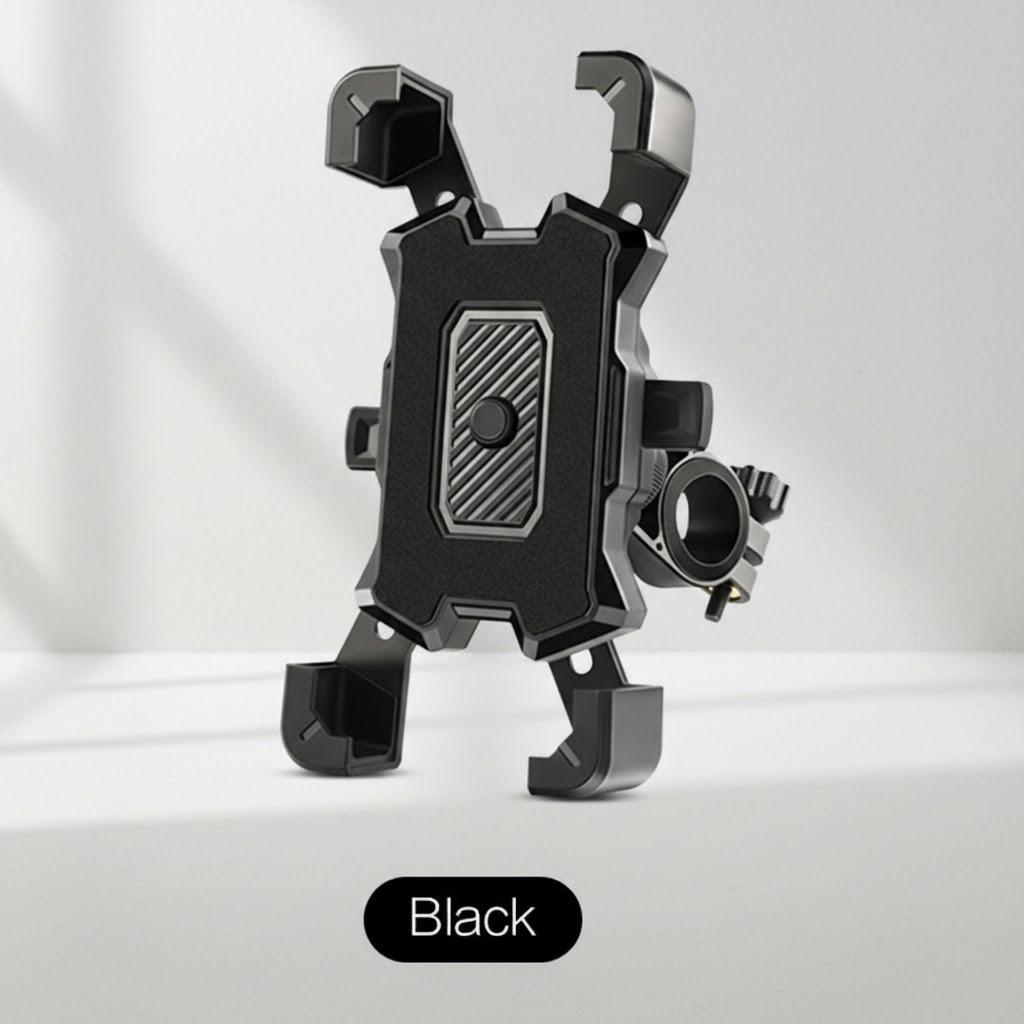 

Universal Bike Phone Holder Rearview Mirror Clamp Mobile Phone Mount Motorcycle Support Easy Install чорний