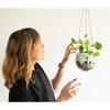Disco Ball Plant Hanger Mirror Hemisphere Planter Hanging Basket Hanging Pot Ball Planter  Ornament