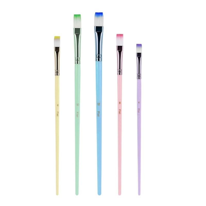 

6 Pcs Watercolor Paint Brushes Nylon Hair Painting Brush Art Supplies Watercolor Painting Tool for Artists Students