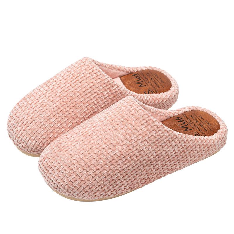 Premium Men's & Women's Warm Cotton Slippers, Non-slip Plush Indoor Silent Sandals for Autumn/Winter.