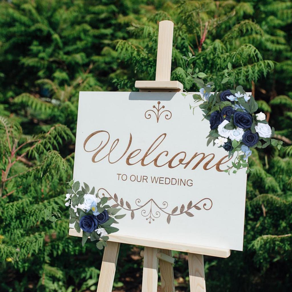 2 Pack Wedding Arch Floral Swag with Artificial Blooms for Home And Event