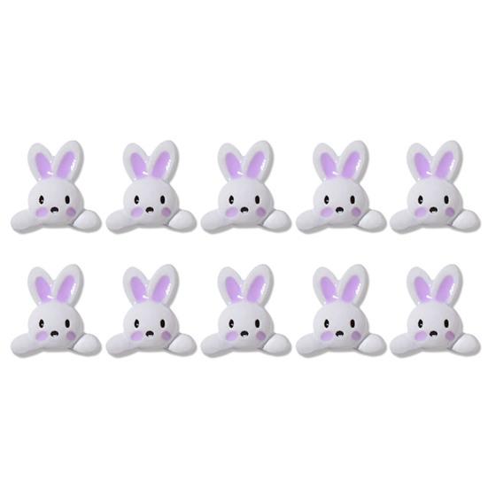 10Pcs Nail Ornaments Removable DIY Metal Eco-friendly Lovely Bunny Decoration Manicure Design for Salon
