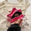 Luxus Damen Candy Color PU Leder Umhängetasche Casual Kette Kleine Sternform Schulter Messenger Bag