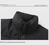 Men's Korean Autumn/Winter Casual Solid Color Short Cotton Jacket with Stand Collar.