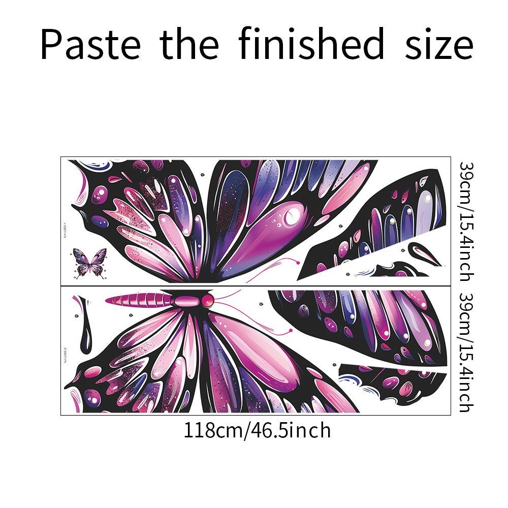 

Fun-L060 красочная имитация бабочки спальня гостиная домашний фон настенное украшение стикер 39*118CM*2PCS/fun-L060