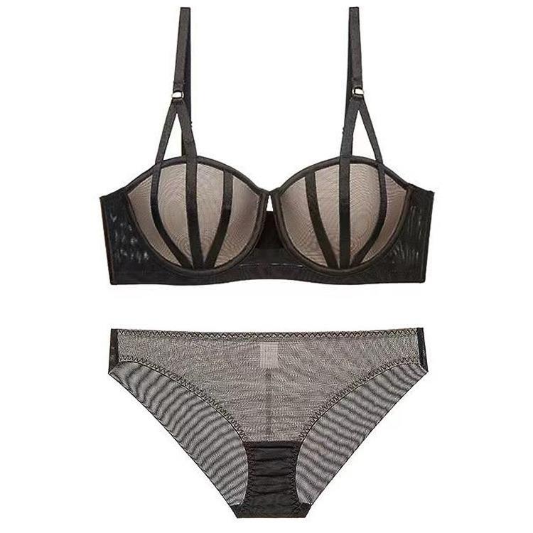 Sexy Lace Contrasting Underwear Women Gather Bra Upper Support Anti-sagging Large Size Bra Women