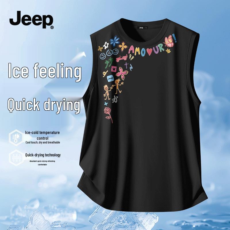 Jeep Men s Ice Silk Cooling Quick-Dry Tank Top 5XL