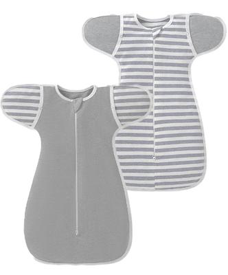 Miaotti Swaddle Swaddle Set of Easy To Cotton Sleeper, 2, Year-Round, Use, Newborn, Baby, (Gray)