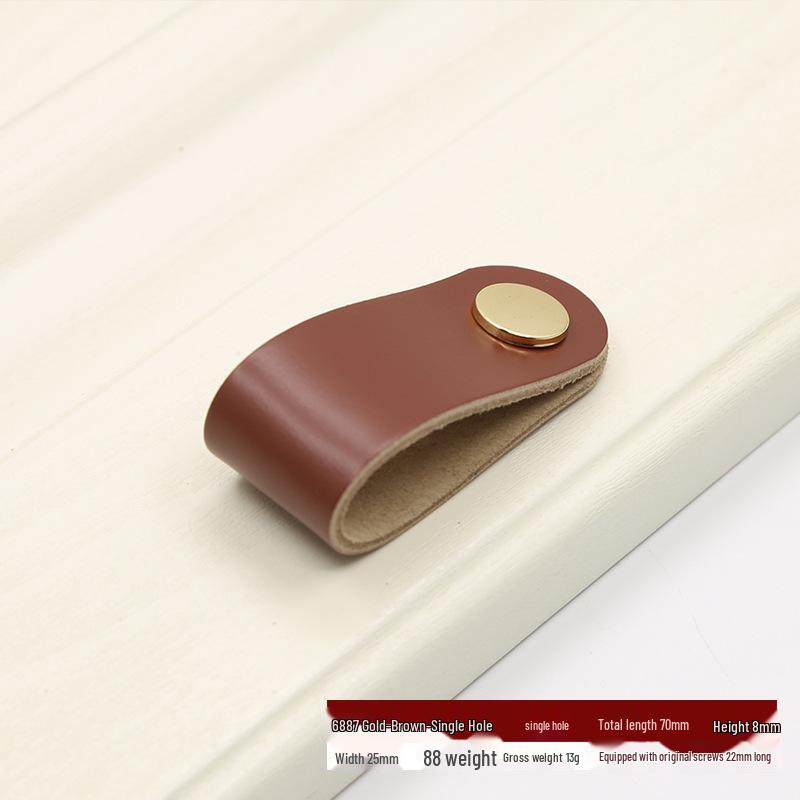 Nordischer Leder-Ziehgriff für Kleiderschrank, Schublade, Koffer oder Kiste