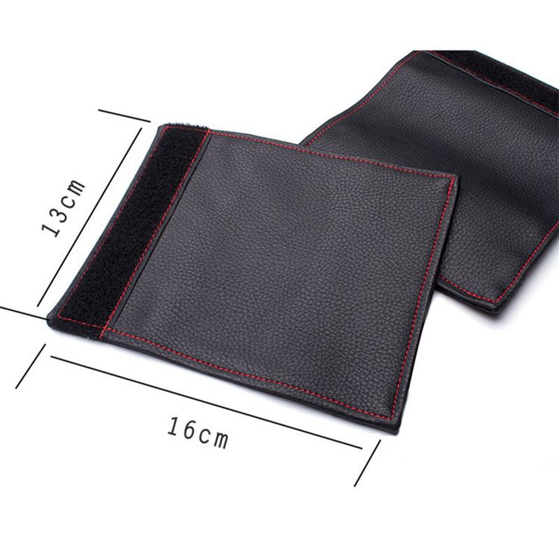 2PCS Car Door Inner Handle PU Leather Cover Door Handle Leather Protective Case Car Styling Interior Upgrades Auto