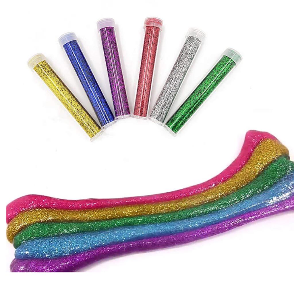 

Пластилиновые инструменты в бутылках, блестящий порошок, блестящие блестки, набор «сделай сам», кристальная грязь