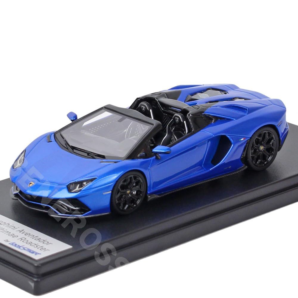LOOKSMART Scale Lamborghini Aventador Ultimate Roadster 2021 Blue Tone Blue Metallic 1/43 LP780-4 - (LS532A)