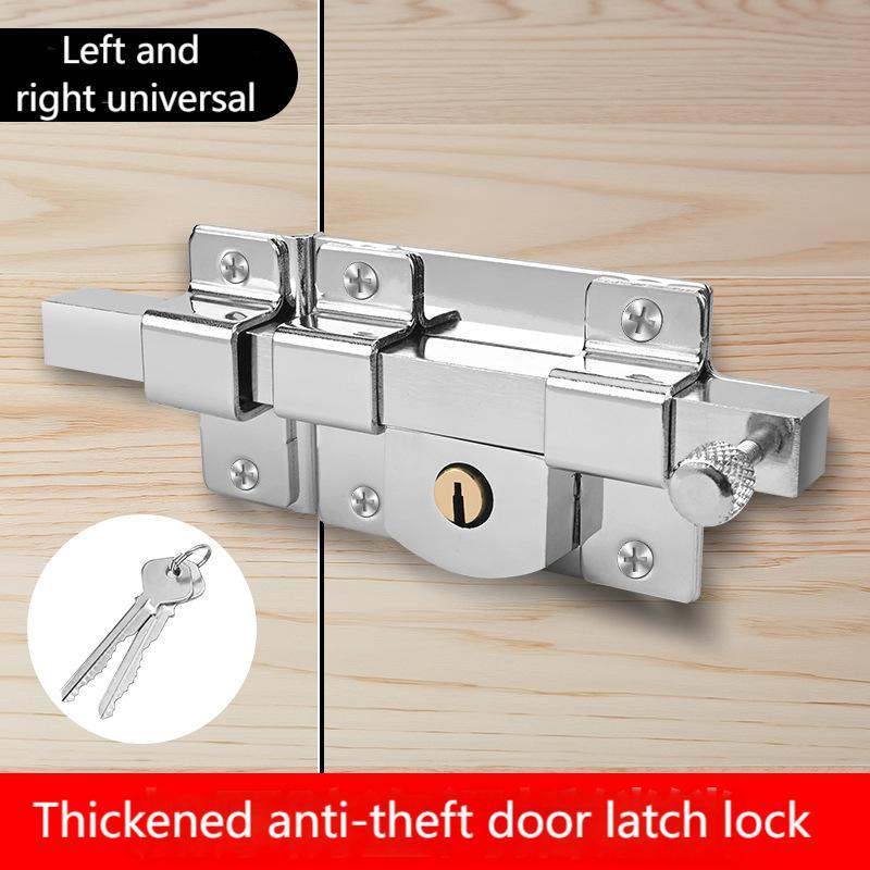 Thickened fence door cross key old-fashioned exterior lock anti-theft door wooden door lock mechanical pin lock door ruler lock