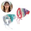 French Style Crochet Headscarf Hairband for Women Hair Bandannas Decorative Ethnic Headbands Bohemian Flower Hair Scarf