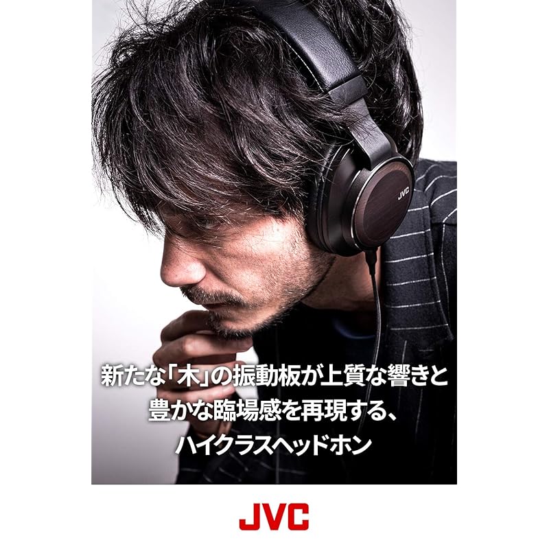 JVC Closed-Back Headphones CLASS-S WOOD Series High-Resolution Compatible HA-SW01