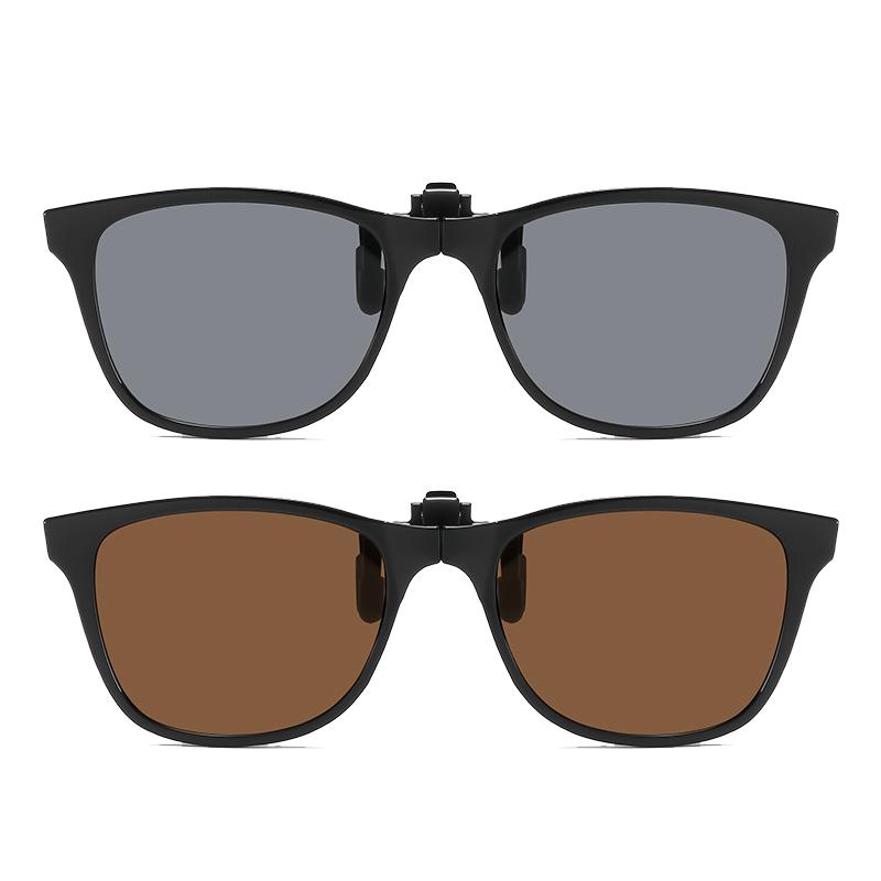 2/6pcs Clip On Sunglasses Men Women Car Driver Goggles UV400 Sun Glasses Anti Glare Vintage Square Glasses Oculos