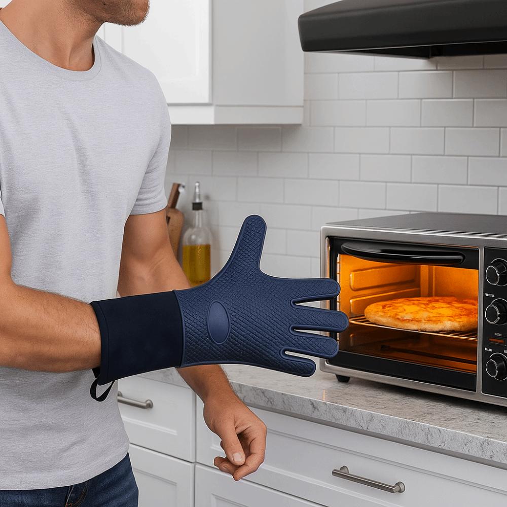 Extra Long Oven Mitts Heat Resistant Grill Gloves Professional Baking Gloves  Baking