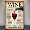 Vintage World Wine Map Metal Wall Art Bar Decor Tin Sign Poster