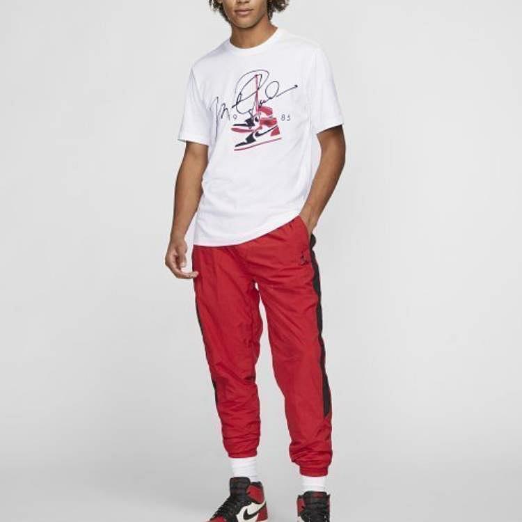 Jordan AJ85 Signature Print Short Sleeve T-Shirt Men Tops White BQ5539-100