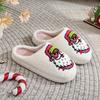 Mode Damen Weihnachtsmann Baumwollpantoffeln Neue Niedliche Cartoon Anti-Rutsch Winter Warme Baumwollpantoffeln Damen Indoor Zuhause Boden Flauschige Pantoletten