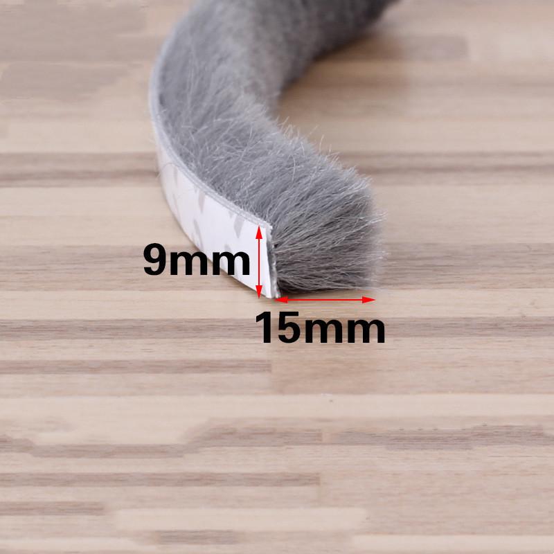 5/10meters Self-adhesive Sealing Wind-proof Brush Strip For Home Door Window Sound Insulation Strip Gasket  Door Insulation Pad