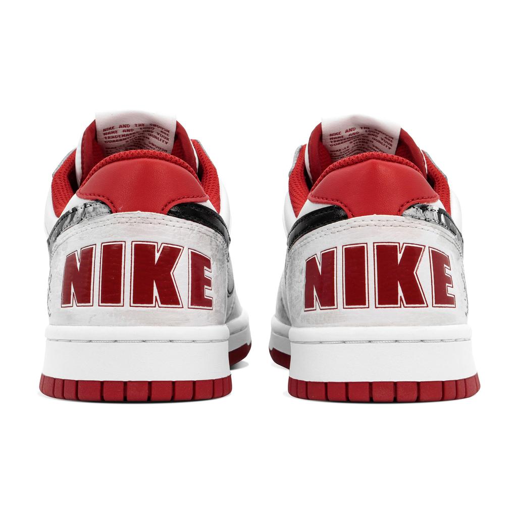 Nike Big DEER Great Navigator Leather Abrasion Resistant Slip Resistant Low Top Skateboard Shoes Men's Black Red 355152-150(Team84-)