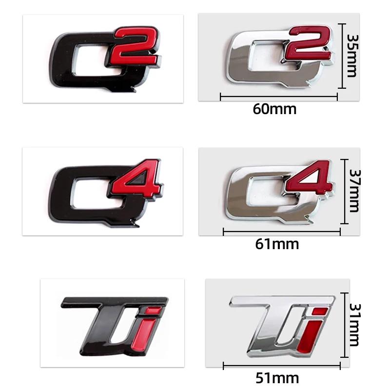 3D ABS Błyszczący srebrny Czarny Q2 Q4 Ti Veloce Giulia Stelvio Emblemat na klapę bagażnika Naklejki samochodowe Akcesoria dla Alfa Romeo