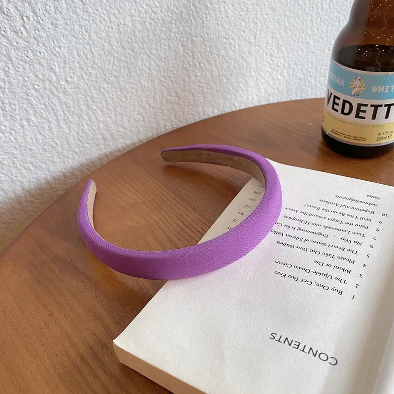 

Новая Мода Однотонные Широкие Повязки на Голову для Женщин Девушек Винтажные Простые Мягкие Эластичные Повязки на Голову Головные Уборы Аксессуары для Волос