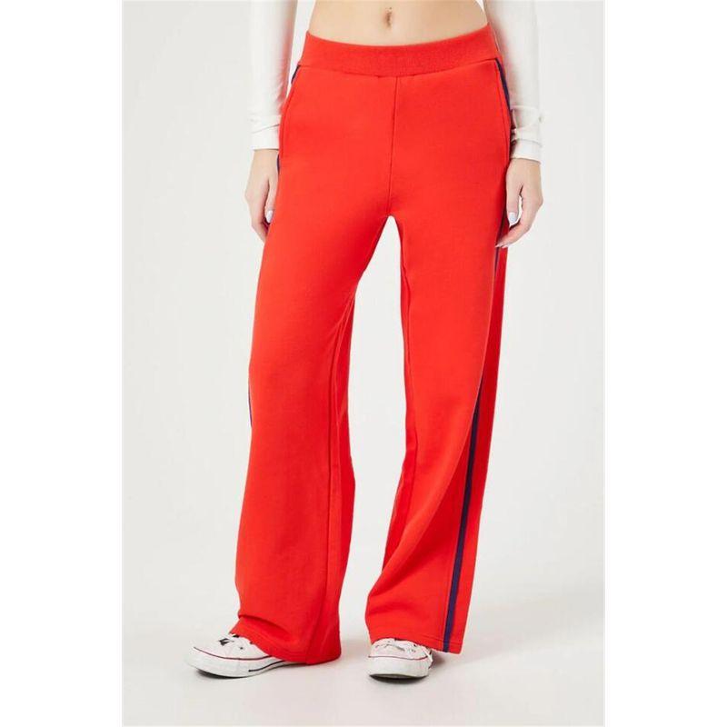 

100 Cotton Terry Spring New Arrival Layering Side Pocket Elastic Waist Women s Sports Outdoor Sweatpants Pants Casual Red S