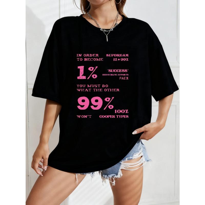 Weißes Oversized-T-Shirt mit pinkem Success-Motivationszitat-Druck für Freizeitkleidung und Streetstyle