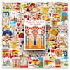 50 Spanish Graffiti Stickers Personalized Outdoor Travel Spain Decorative Mobile Phone Case Suitcase Stickers